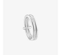 Tous - Anillo Doble Aro De Plata Straight Talla 8