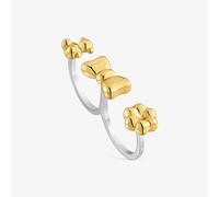 Tous - Anillo Doble De Acero Bicolor I Motivos Tous Charming Talla 11
