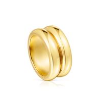 Tous - Anillo Doble De Plata Vermeil Virtual Garden Talla 14