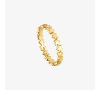 TOUS Anillo para Mujer con Baño de Oro 18 Kt Sobre Plata y Motivos Estrella, Colección Motivos