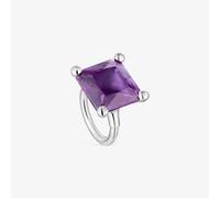 Tous - Anillo Grande De Plata Y Zafiro Lila Creado En Laboratorio Tous Color Lgg Talla 10