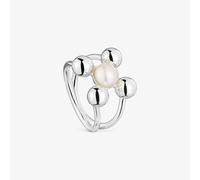 Tous - Anillo Grande Motivos De Plata Y Perla Cultivada Sugar Party Talla 16