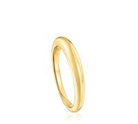 TOUS Anillo Liso para Mujer con Baño de Oro 18 Kt Sobre Plata de Primera Ley, Colección Motivos
