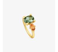 Tous - Anillo Mediano Con Baño De Oro 18 Kt Sobre Plata, Espinela Y Citrino Creados En Laboratorio Tous Color Lgg Talla 16