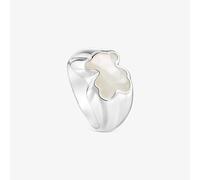 Tous - Anillo Mediano De Plata Y Motivo Oso En Nácar Icon Color Talla 17