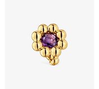 Tous - Anillo Mediano Flor Con Baño De Oro 18 Kt Sobre Plata Y Amatista Sugar Party Talla 12