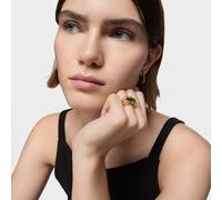 Tous - Anillo Mediano Motivo Oso Con Baño De Oro 18 Kt Sobre Plata Y Ónix Color Bear Talla 20