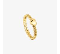 Tous - Anillo Pequeño Corazón Con Baño De Oro 18 Kt Sobre Plata Bold Motif Talla 16