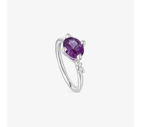 Tous - Anillo Pequeño De Plata Y Zafiro Lila Creado En Laboratorio Tous Color Lgg Talla 14