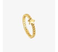 Tous - Anillo Pequeño Estrella Con Baño De Oro 18 Kt Sobre Plata Bold Motif Talla 12