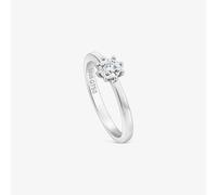 Tous - Anillo Rosetón Pequeño De Oro Blanco Y Diamantes 0.08ct Les Classiques Talla 14