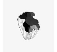 Tous - Anillo Sello De Plata Y Motivo Oso En Ónix Icon Color Talla 13