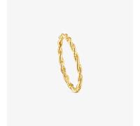 TOUS Anillo Trenzado para Mujer con Baño de Oro 18 Kt Sobre Plata, Colección Motivos
