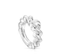 Tous - Anillo Trenzado De Plata Motivo Oso Twisted Talla 14