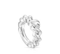 Tous - Anillo Trenzado Motivo Oso Twisted De Plata Talla 10
