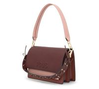 TOUS Bandolera Mediana Audree Saffiano Burdeos - Bolso Mujer con Solapa Magnética y Doble Asa | Ref. 2002358221