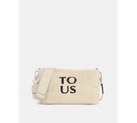 Tous Bandolera mediana Balloon Wild en beige con cremallera. Beige