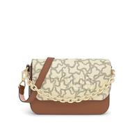 TOUS Bandolera mediana Chain camel y beige Kaos Icon