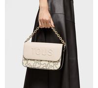 Tous - Bandolera Mediana Chain Negra Y Beige Kaos Icon - Negro