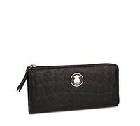 TOUS Billetera Mediana de Piel Bovina en Negro, Para Mujer, Medidas 10x19x2 cm, Colección Sherton