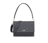 TOUS Bolso de Hombro con Diseño Monograma, Gris Oscuro, Correa Ajustable, Detalles Dorados