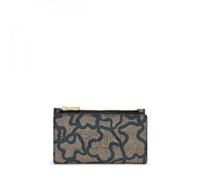 Tous Cartera Flat Negra, para Mujer, Medidas 8,5 x 14 x 2 cm, Colección Kaos Icon