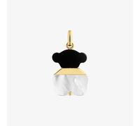 Tous - Colgante Con Baño De Oro 18 Kt Sobre Plata, Nácar Y Ónix 16 Mm Sweet Dolls - Blanco