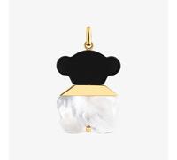 Tous - Colgante Con Baño De Oro 18 Kt Sobre Plata, Nácar Y Ónix 25 Mm Sweet Dolls - Blanco