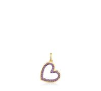 Tous - Colgante Corazón De Oro De 14 Kt Y Rodolita Medallions - Rosa