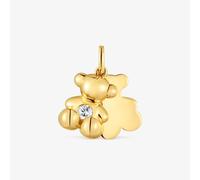 Tous - Colgante Doble Oso Con Baño De Oro 18 Kt Sobre Plata Y Diamante Creado En Laboratorio Bold Bear - Transparente