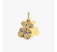 Tous - Colgante Doble Oso De Oro 14 Kt Y Gemas Bold Bear - Multi