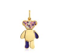 Tous - Colgante Oso Con Baño De Oro 18 Kt Sobre Plata Y Amatistas Teddy Bear - Lila