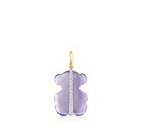 Tous - Colgante Oso Con Diamantes, Amatista Y Oro 14 Kt Sweet Dolls - Lila