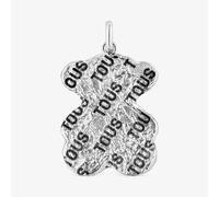 Tous - Colgante Oso De Plata Y Acero Print Sweet Dolls - Negro