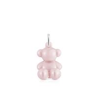 TOUS Colgante oso de plata y cerámica rosa, Para Mujer, Colección Bold Bear