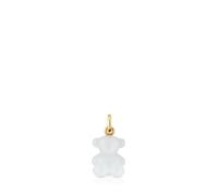 Tous - Colgante Oso Pequeño Con Cuarzo Cristal De Roca Y Oro 14 Kt Bold Bear - Blanco