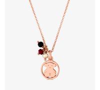 Tous - Collar Con Baño De Oro Rosa 18 Kt Sobre Plata Y Ónix, Rubí Tratado Y Perla Cultivada Camille - Multi