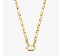 Tous - Collar Corto Con Baño De Oro 18 Kt Sobre Plata Y Anilla Hold Oval - Dorado