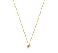 Tous - Collar Corto Con Baño De Oro 18 Kt Sobre Plata Y Diamante Creado En Laboratorio Bold Bear Lgd - Transparente