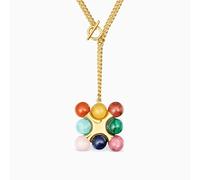 Tous - Collar Corto Con Baño De Oro 18 Kt Sobre Plata Y Multigemas Tous X Lea Colombo - Multi