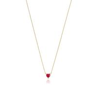 TOUS Collar corto con baño de oro 18 kt sobre plata y rubí creado en laboratorio, Para Mujer, Colección Garden Of Love LGG