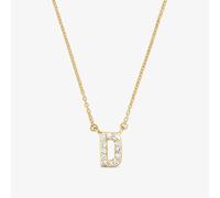 Tous - Collar Corto De Oro Y 0,05 Ct De Diamantes Letra D Alphabet - Transparente