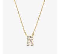 Tous - Collar Corto De Oro Y 0,05 Ct De Diamantes Letra R Alphabet - Transparente