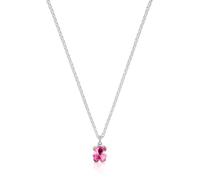 Tous - Collar Corto De Plata Y Rubí Creado En Laboratorio Icon Color Lgg - Rosa