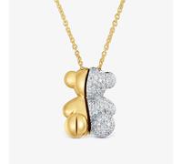 Tous - Collar Corto Doble Oso De Oro Y Oro Blanco Con Diamantes Bold Bear - Transparente