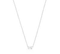 TOUS Collar Corto para Mujer de Plata de Primera Ley y Motivo Infinito, 45 Cm de Largo, Colección Motivos