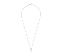 TOUS Collar Corto para Mujer con Motivo de Doble Corazón Pequeño Bicolor, Colección My Other Half