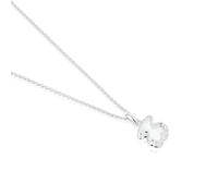 TOUS Collar Corto para Mujer de Plata de Primera Ley y Metacrilato blanco, Colección Galaxy