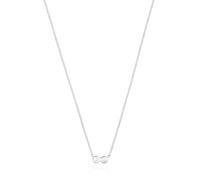 TOUS Collar Corto para Mujer de Plata de Primera Ley y Motivo Infinito, 45 Cm de Largo, Colección Motivos