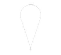TOUS Collar Corto para Mujer de Plata de Primera Ley y Motivo Tulipán, 45 Cm de Largo, Colección Motivos